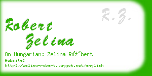 robert zelina business card